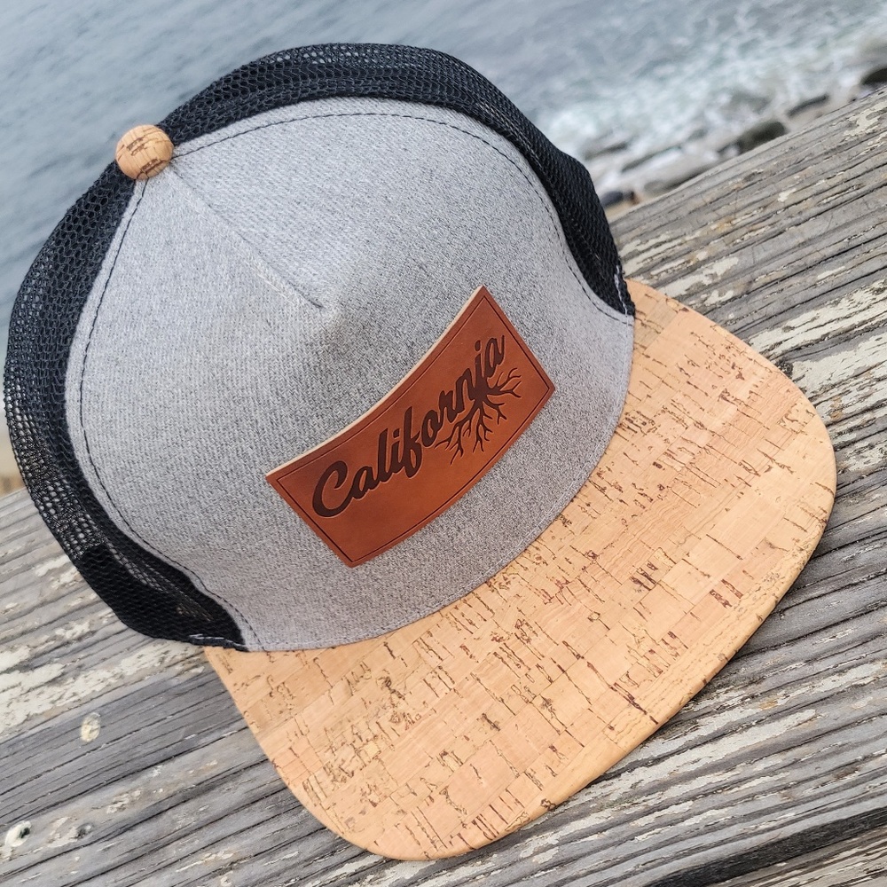 Cork Hat/ Grey & Black Cali Roots